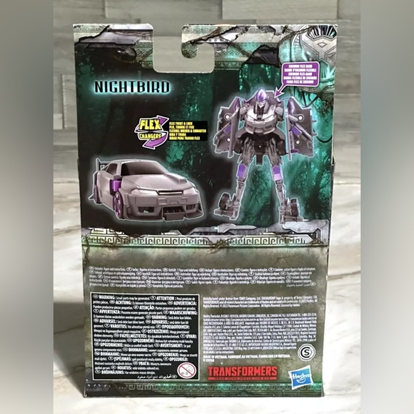 Set of Two Hasbro Transformers Rise of the Beasts Bumblebee & Nightbird Figures - Picture 6 of 7